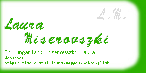 laura miserovszki business card